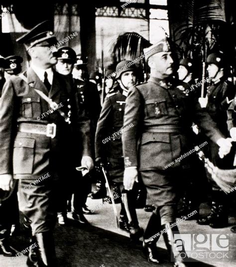 Adolf Hitler And Francisco Franco Hendaye France October 23 1940
