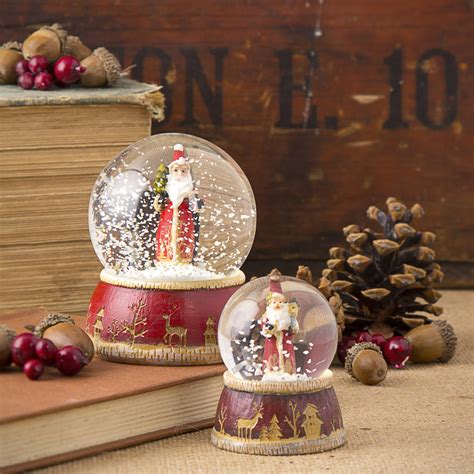 Traditional Santa Mini Snow Globe By The Christmas Home