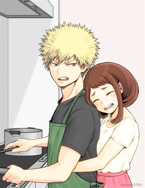 Katsuki Bakugou X Uraraka Ochako Boku No Hero Academia Счастливые пары Милые аниме пары Аниме