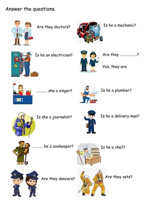 Jobs And Occupations Interactive Activity For Grade 2 Interactive