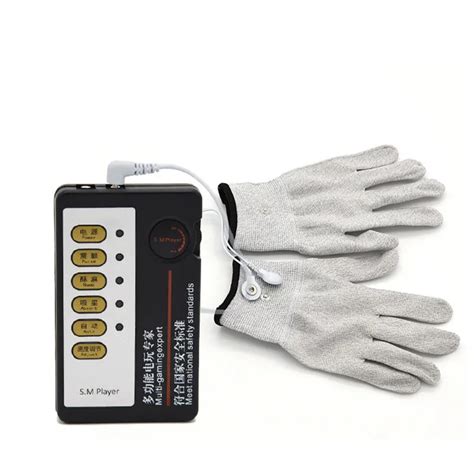 body electric shock gloves muscle stimulator button therapy massager pulse tens acupuncture full