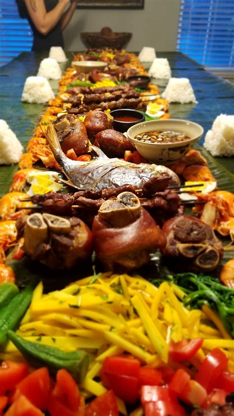 Get as rich as you can before you run out of air. Filipino boodle fight - Early Thanksgiving 2016 | Recipes, Food