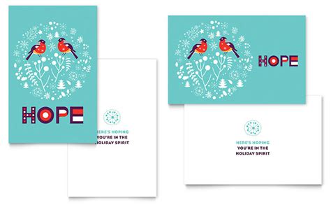 Hope Greeting Card Template Word And Publisher