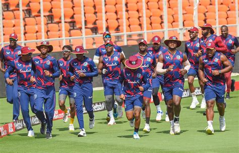 West Indies Players Go Through Their Drills