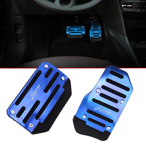 2pcsset Aluminum Automatic Transmission Car Pedal Cover Non Slip Brake