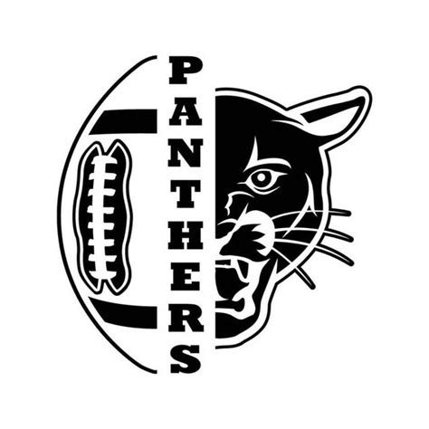 Panthers Football Mascot Panther Spirit Wear Vector Eps Etsy