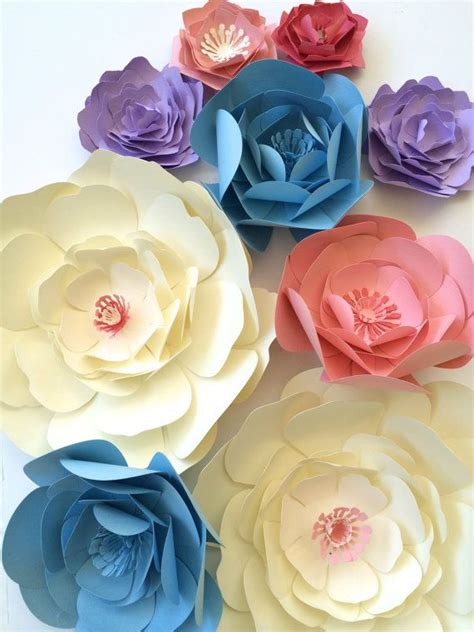 Large Paper Flowers Paper Flower Centerpiece Paper By Paperflora Paper