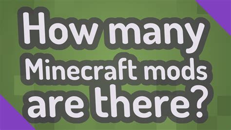 At least 1gb for game core, maps, and other files 6. How many Minecraft mods are there? - YouTube