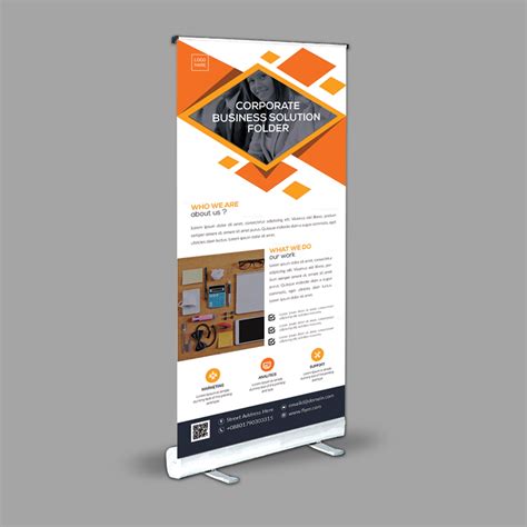 Stylish Roll Up Banner Design Template Graphic Prime Graphic Design