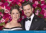 Jessie Mueller and Andrew Truschinski at 2018 Tony Awards Editorial ...
