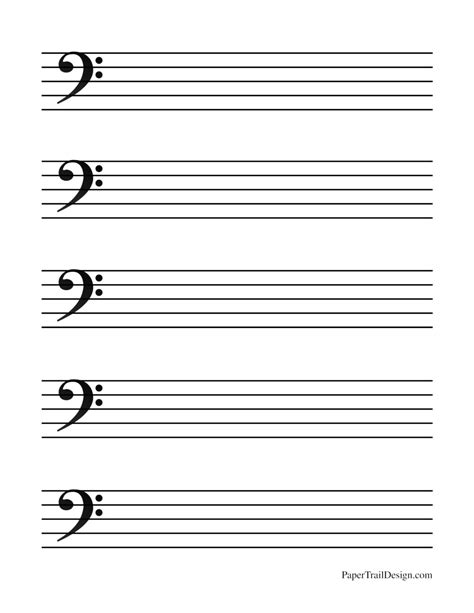 Printable Music Staff Paper