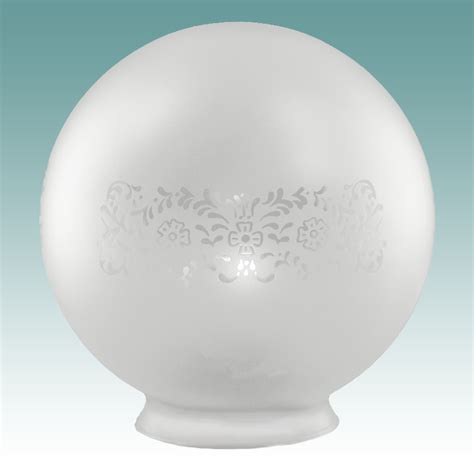 8466 Frosted And Etched Globe 4 X 7 1 2 Glass Lampshades