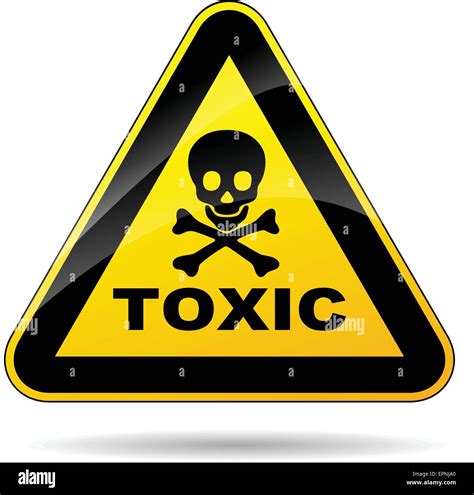 Illustration Of Yellow Triangle Sign For Toxicity Stock Vector Image