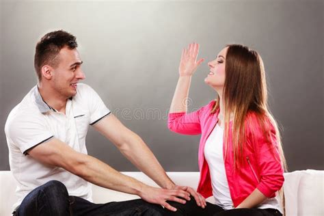 happy couple having fun and fooling around stock image image of flirting friends 57335123