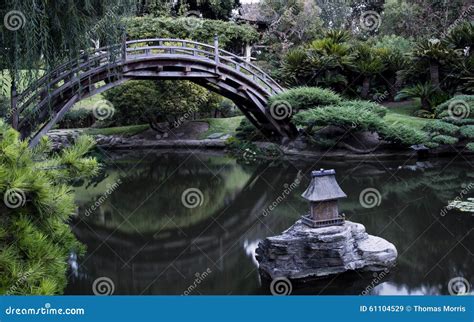 Japanese Garden Bridge Stock Image Image Of Japanese 61104529