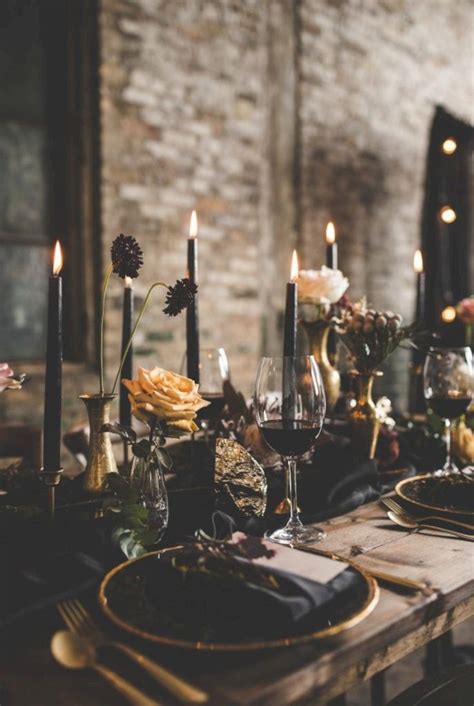 40 Stunning Halloween Wedding Table Setting Ideas Vis Wed Wedding