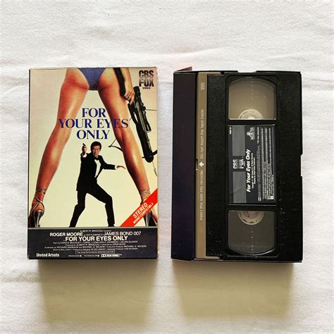 For Your Eyes Only James Bond 007 Vhs Tape Cbs Fox Etsy