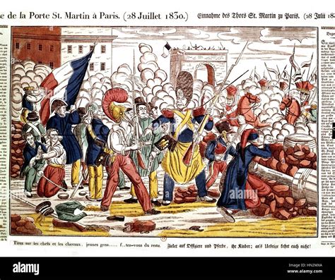 St Martins Gate Barricade à Paris 28 Juillet 1830 France 1830