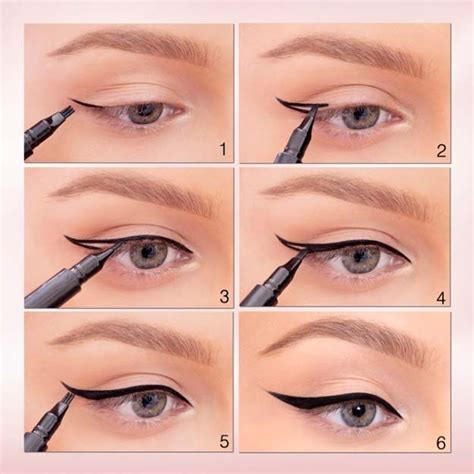 Winged Eyeliner Tutorials How To Apply Winged Eyeliner Easy Step By