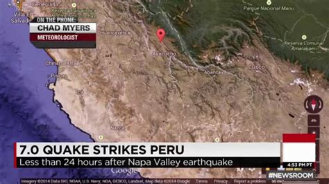Earthquake Major 70 Magnitude Earthquake Strikes Central Peru Aug