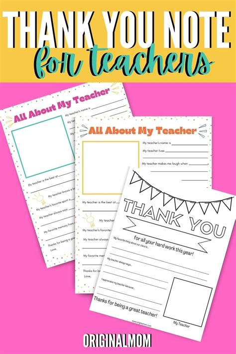 Teacher Appreciation Thank You Fill In The Blank Free Printable Thank