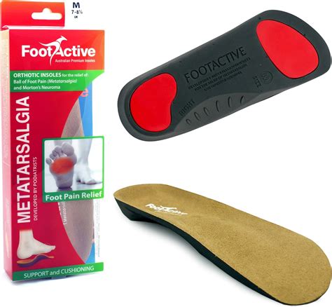 Footactive Metatarsalgia ¾ Length Premium Orthotic Insole Metatarsal Raise To Support The