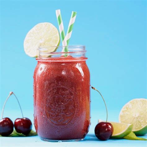 Cherry Limeade Smoothie Plus A Mason Jar Blender Hack That Will Change