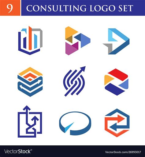 Creative Simple Colorful Logo Of Consulting Vector Concept Download A