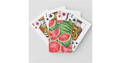 Watermelon Slices Playing Cards Zazzle