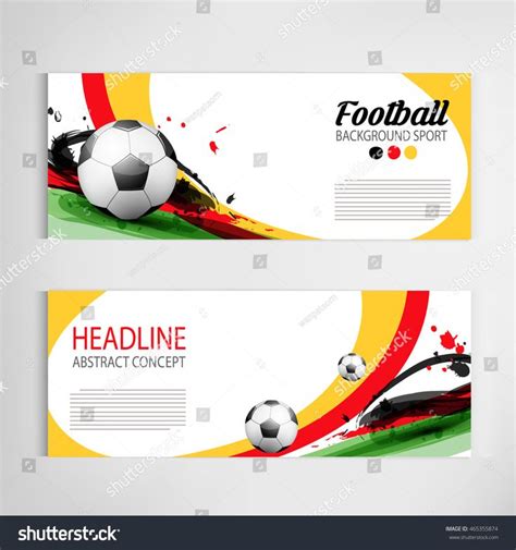 Soccer Tournament Modern Sport Banner Template Stock Vector Royalty