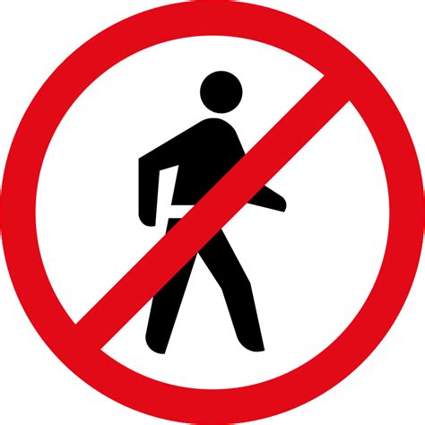 New users enjoy 60% off. R218: Pedestrian Prohibited Sign | Signs R Us