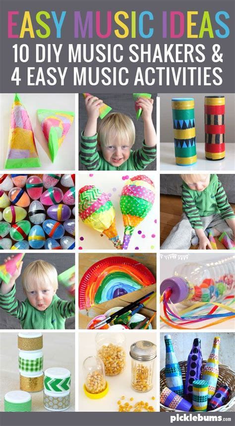 10 Diy Music Shakers And 4 Shaker Activities Music Crafts Music For