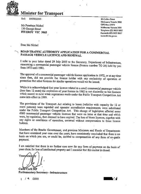 Put a hyphen between the unit/suite/apartment number and the street number. Carlo Carli MP Letter - Victorian Cultural Tourism