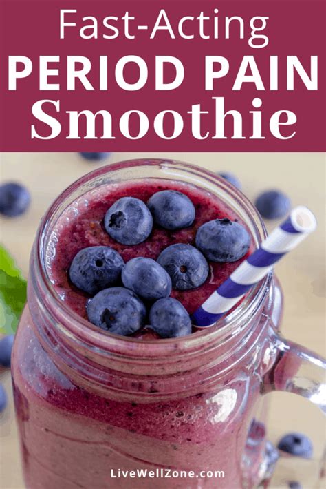 Since a woman's period can cause a lot of discomfort on digestion, accelerating menstrual cramps, foods high in fiber and magnesium can help with cramps, constipation, and diarrhea that may be experienced during that time, bruns explains. How To Make The Best Smoothie for Period Cramps (That ...