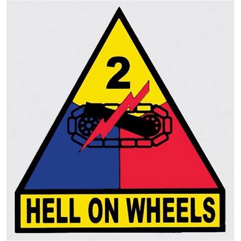 Army 2nd Armored Division Military Stickers Military Insignia Army