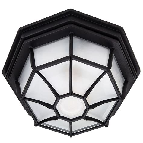 Black matt, light black, hardware specifications: Traditional Hexagonal Matt Black Flush Ceiling Porch Light ...
