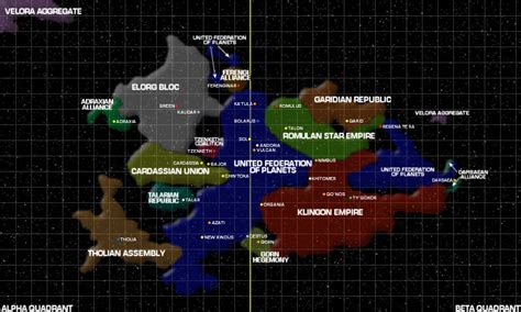 Star Trek La Mappa Stellare Della Federazione Aggiornata Opera Spaziale