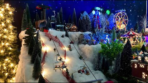 Christmas Village Set Up Part 6 Ski Mountain Youtube