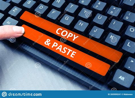 Sign Displaying Copy Paste Conceptual Photo An Imitation Transcript
