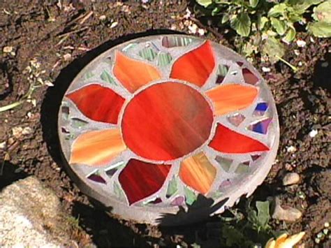 Homemade Diy Mosaic Stepping Stones How To Make Stepping Stones With