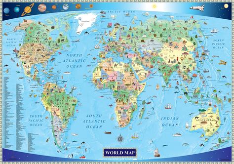Kids World Map Printable