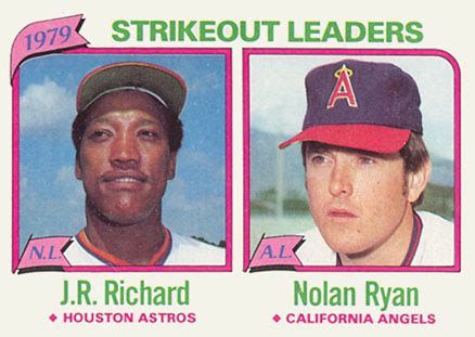 The rookie responded by striking out 15 giants to tie a major league record. 1980 Topps J.R. Richard #206 Baseball Card Value Price Guide