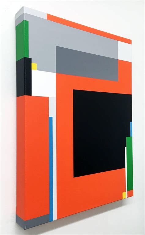 Bryce Hudson Untitled Composition 38 Geometric Abstract Acrylic Paint On Canvas Painting