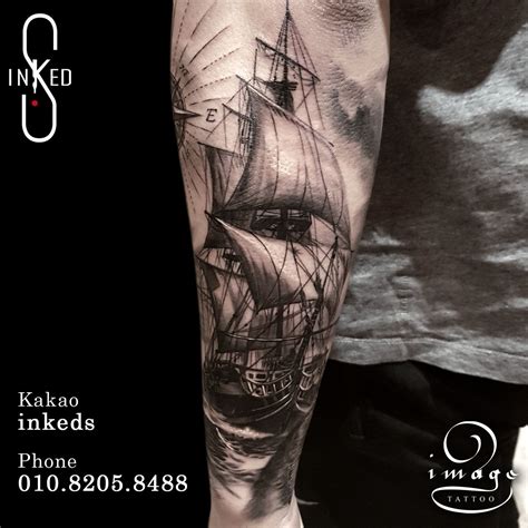 Sailboat Black And Gey Tattoo Tattooed By Image Tattooer Of Inked S