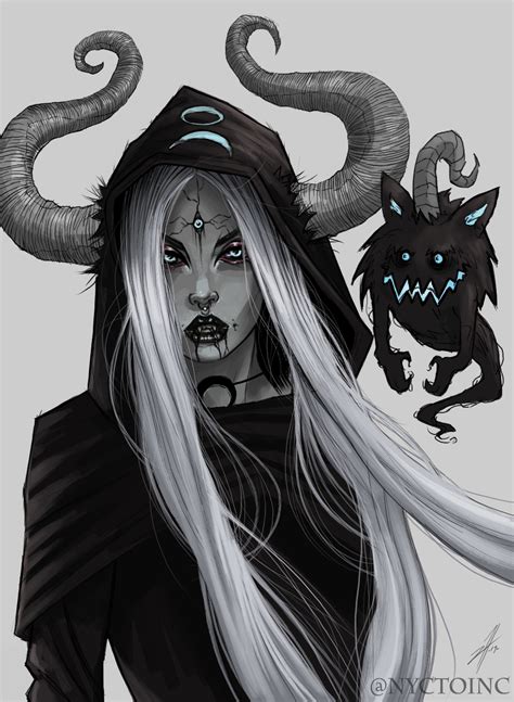 Artstation Demon Girl Sketch 4 The Witch Nyctoinc Illustrations