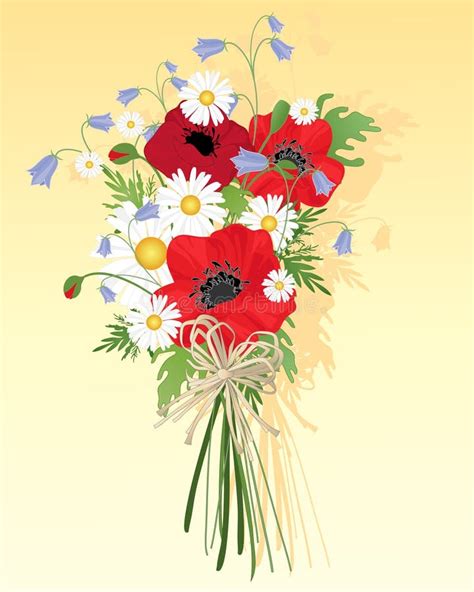 Wildflower Bouquet Stock Vector Illustration Of Posy 25947488