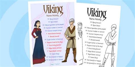 Viking Name Activity Name Activities Viking Names Reading