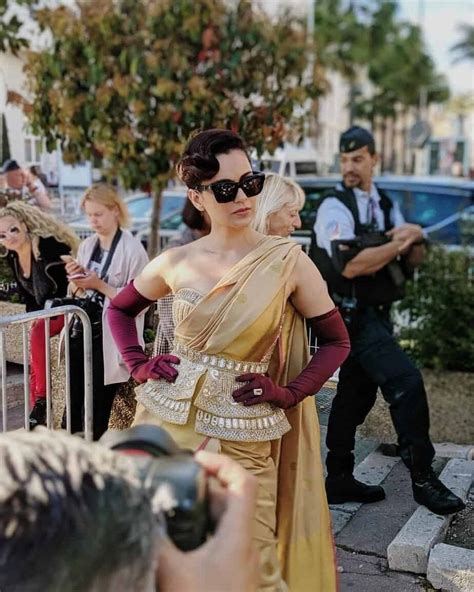Kangana Ranauts Fusion Saree Look At The Cannes Film Festival 2019