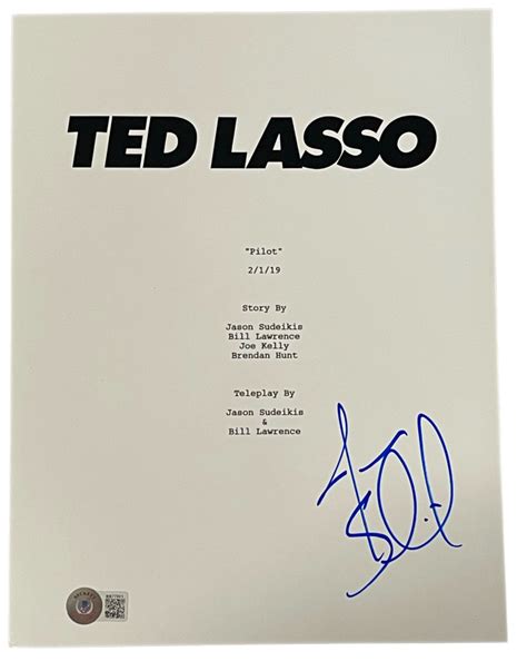 jason sudeikis signed ted lasso pilot script authentic autograph beckett coa autographia