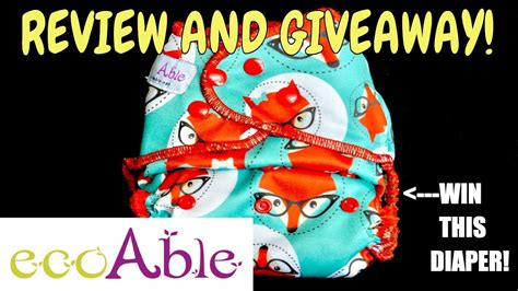 Cloth Diaper Review And Giveaway Ecoable All In Two Youtube